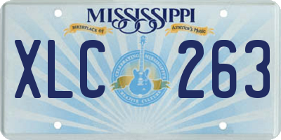MS license plate XLC263