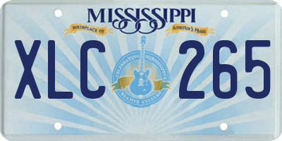 MS license plate XLC265
