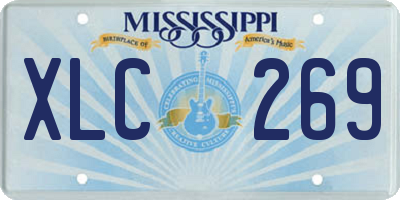 MS license plate XLC269