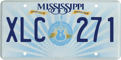 MS license plate XLC271