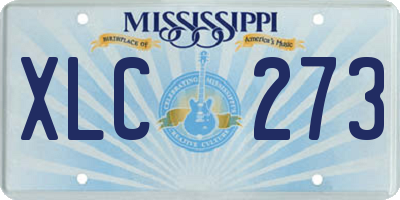 MS license plate XLC273