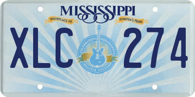 MS license plate XLC274