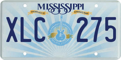MS license plate XLC275