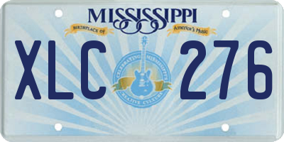 MS license plate XLC276