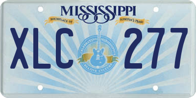 MS license plate XLC277