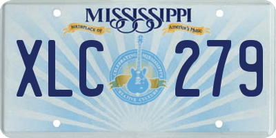 MS license plate XLC279