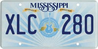 MS license plate XLC280