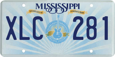 MS license plate XLC281