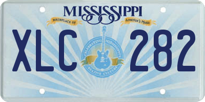 MS license plate XLC282