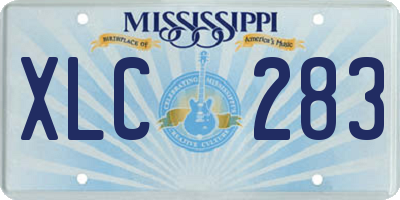 MS license plate XLC283