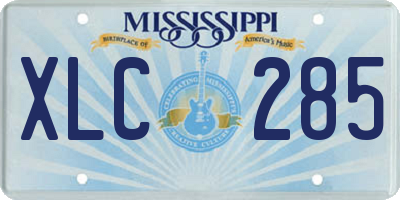 MS license plate XLC285