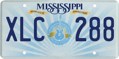 MS license plate XLC288