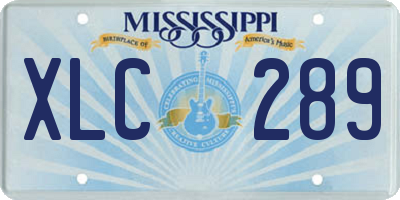 MS license plate XLC289