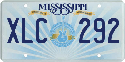 MS license plate XLC292