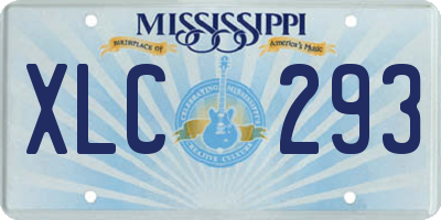 MS license plate XLC293