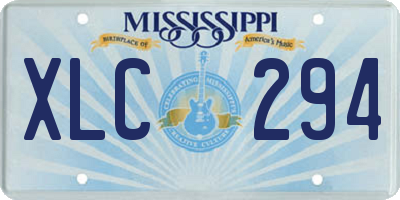 MS license plate XLC294