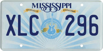 MS license plate XLC296