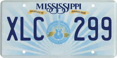 MS license plate XLC299