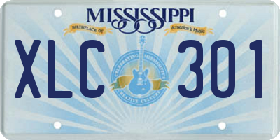 MS license plate XLC301
