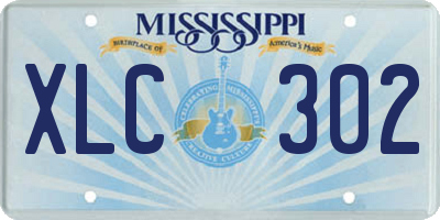 MS license plate XLC302