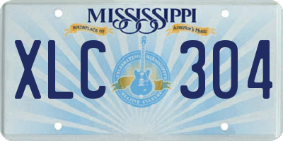 MS license plate XLC304