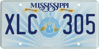 MS license plate XLC305