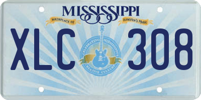 MS license plate XLC308