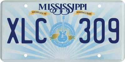 MS license plate XLC309
