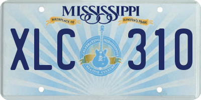 MS license plate XLC310