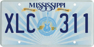 MS license plate XLC311