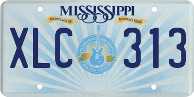 MS license plate XLC313