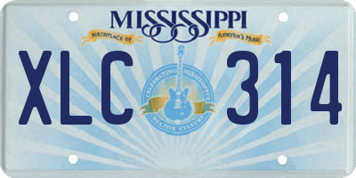 MS license plate XLC314