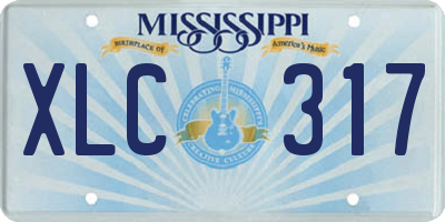 MS license plate XLC317
