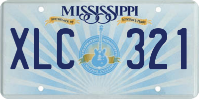 MS license plate XLC321
