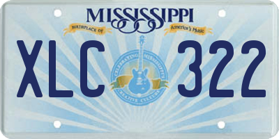 MS license plate XLC322