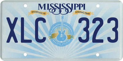 MS license plate XLC323