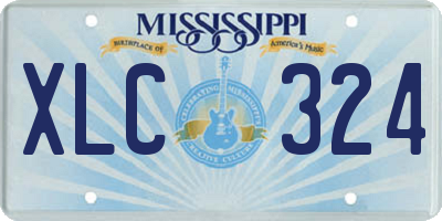 MS license plate XLC324