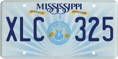 MS license plate XLC325