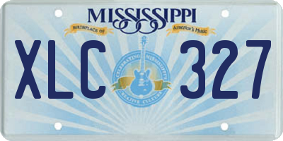 MS license plate XLC327