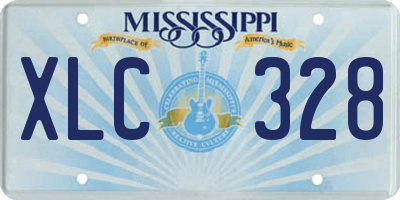 MS license plate XLC328