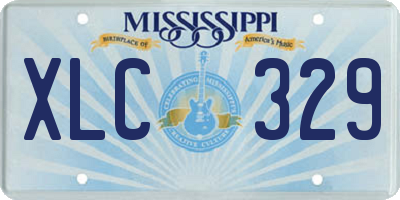 MS license plate XLC329
