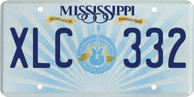 MS license plate XLC332
