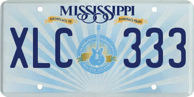 MS license plate XLC333
