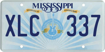 MS license plate XLC337
