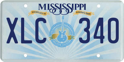 MS license plate XLC340