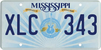 MS license plate XLC343