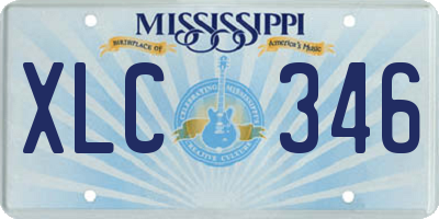 MS license plate XLC346
