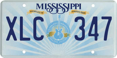 MS license plate XLC347
