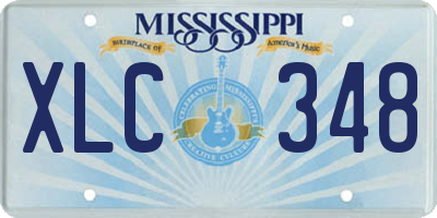MS license plate XLC348