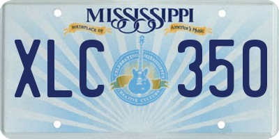 MS license plate XLC350